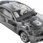2010 Chevrolet Camaro full cutaway with airbags deployed compute