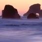 Evening Falls over Sea Stacks, Ecola State Park, Oregon