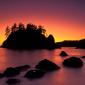 Seastacks Silhouetted at Sunset, Trinidad, California