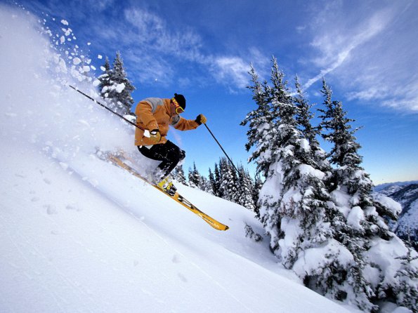 Skiing Crystal Mountain, Washington