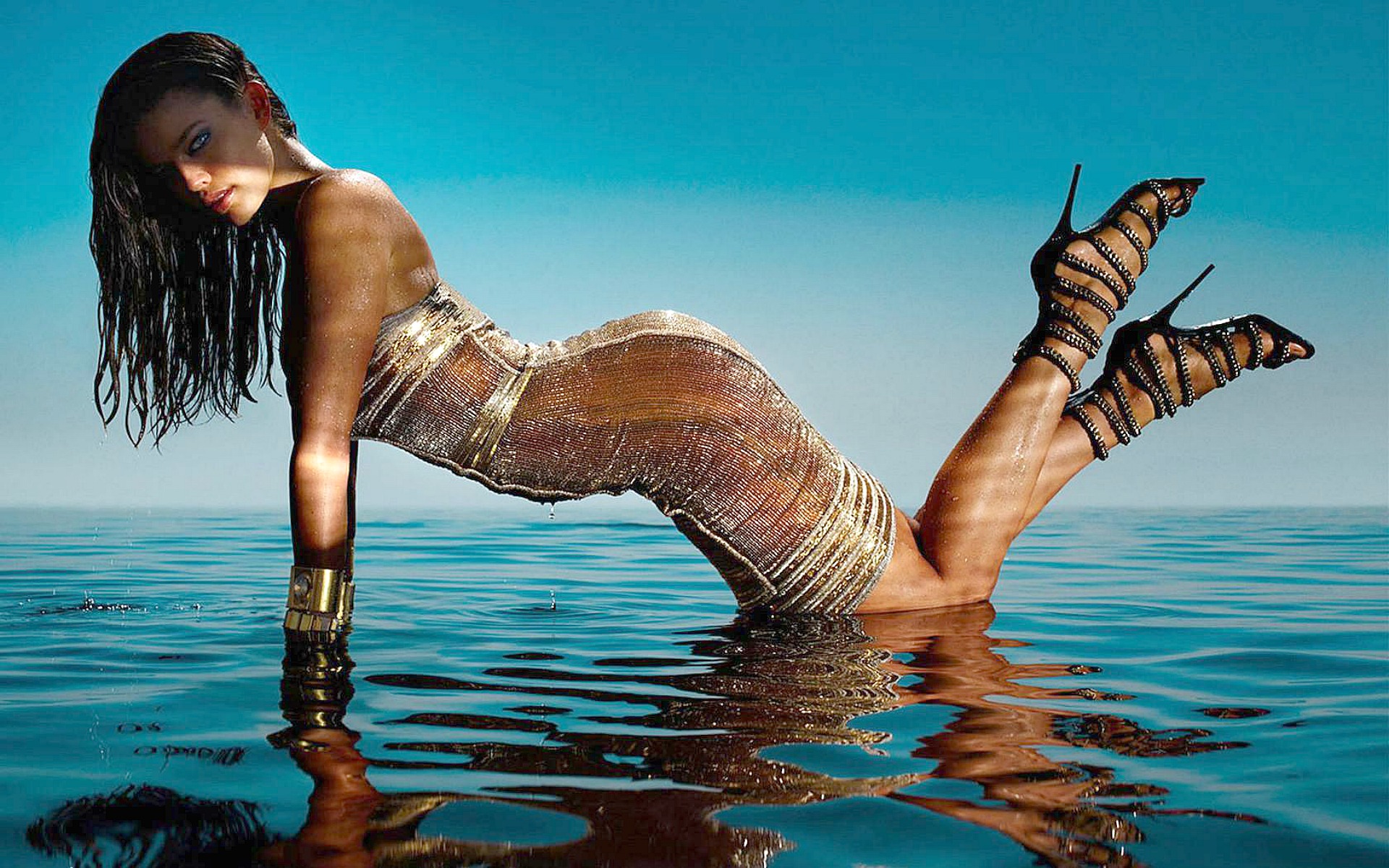 Swimsuit Model ~ Emily Didonato Wide Desktop Background